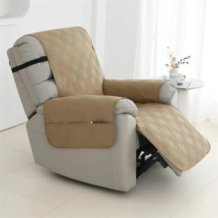 Non-Slip Waterproof Quilted Recliner Cover with Elastic Straps
